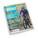 Titelblatt des Magazins „ElektroRad“ mit einer radfahrenden männlichen Person in Helm, Sonnenbrille und kariertem Hemd auf einem Gravelbike auf einem Waldweg. Textausschnitte: „Flotter auf Schotter – 11 Gravelbikes mit Spaß-Garantie“, „Der perfekte Sattel? Darauf kommt es an“, „Rushhour-Tipps vom Verkehrs-Experten“ sowie Hinweis „EUROBIKE-NEUHEITEN: Das Beste von der Messe“. Ausgabe 05/2025 unten links.