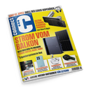 Schräg fotografierte c’t-Magazin-Ausgabe vor schwarzem Hintergrund mit gelbem, blauem und weißem Cover. Sichtbare Texte: „SONY VS. APPLE: DUELL DER LUXUS-KOPFHÖRER“, „ULTRA STARKE KAMERA PHONES von Vivo & Oppo“, „STROM VOM BALKON“, „ALLES ÜBER MINI-PV-ANLAGEN: TECHNIK, KOSTEN, RECHT, TARIFE“, „5 SPEICHERSYSTEME IM TEST“ und „SOCIAL-MEDIA-RATGEBER FÜR ELTERN“; abgebildet sind Kopfhörer, Smartphones, eine Kamera, Solarmodule, Fernseher, Smartphone, Open-Ears und eine Smartwatch.