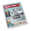 Cover des Magazins Guter Rat mit Lottokugeln und den Schlagzeilen Der Traum vom Lotto-Glück sowie Krankenkassen Neue Leistungen für Versicherte.