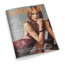 Cover des Magazins Madame: Eine junge Frau in einem dunkelroten Spitzenkleid lehnt an einer Holzleiter. Schlagzeilen: SPECIAL REISE LUST, BEACH-WEAR & ACCESSOIRES MIT OCEAN FLAIR.